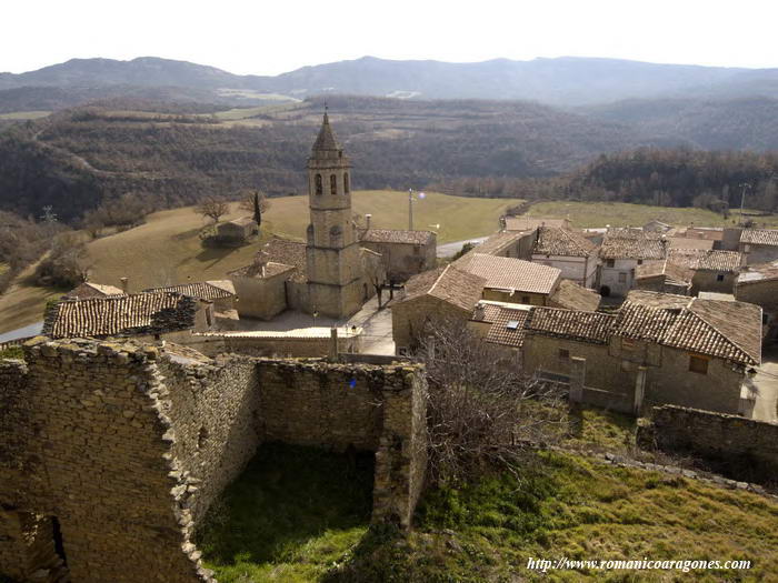 IGLESIA DE LUZS, DESDE EL CASTILLO. VISTA NOROESTE